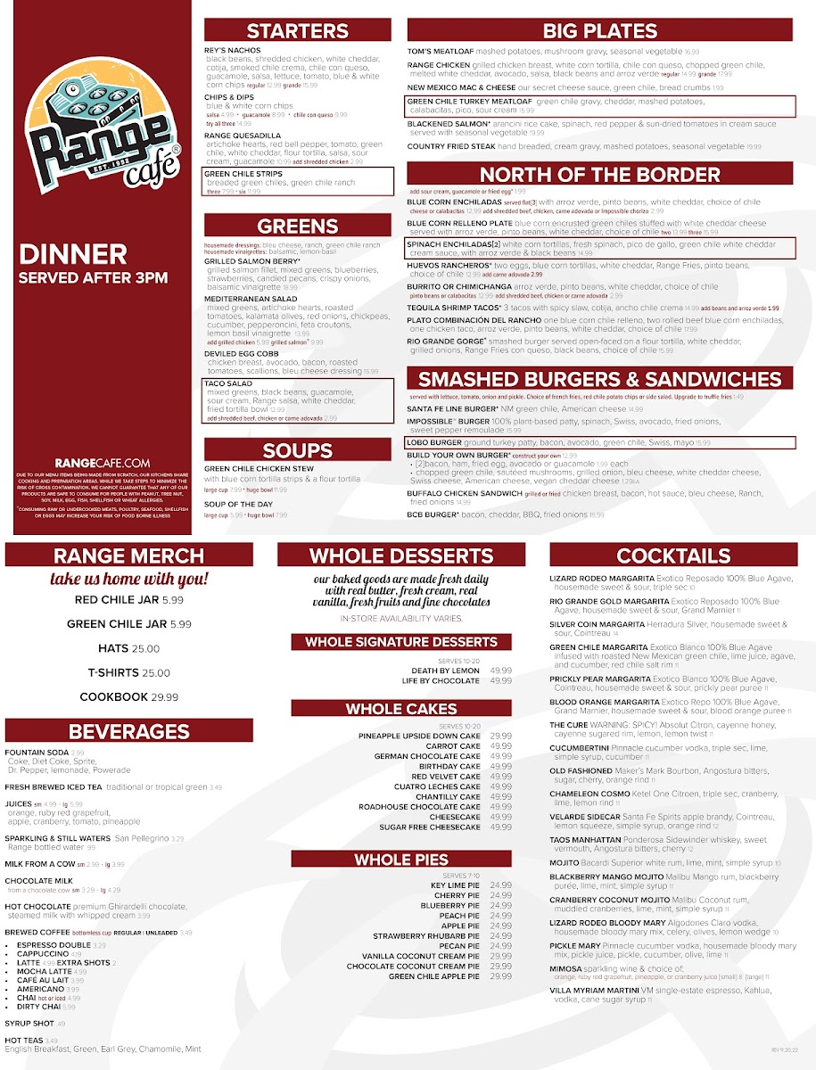 Range Café Bernalillo Menu - Image 4