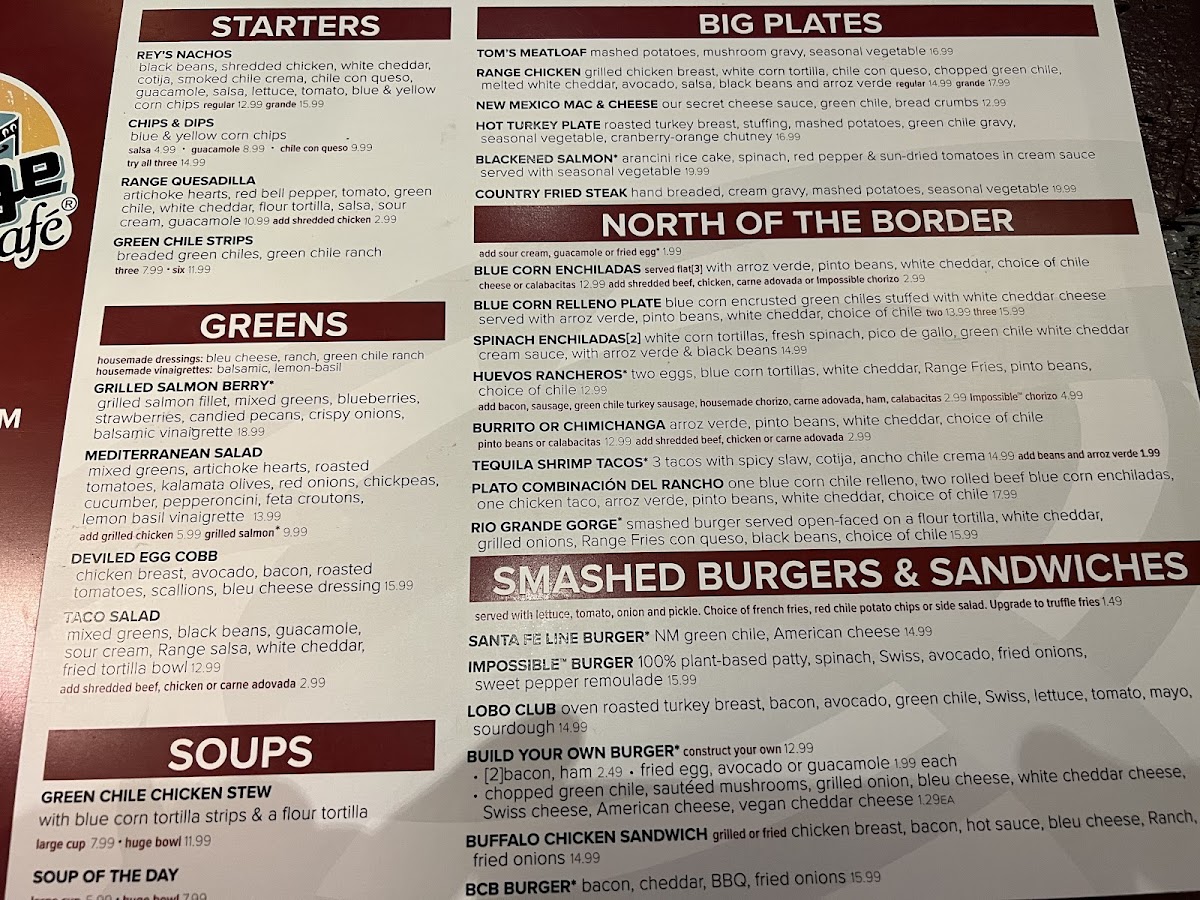 Range Café Bernalillo Menu - Image 5